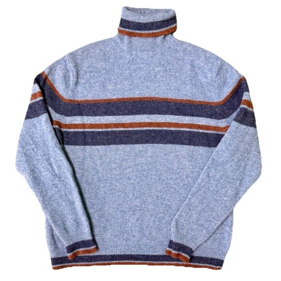 Black Brown 1826 Men’s Y2K Retro Wool Turtleneck Sweater Ski Lodge Preppy Sz XL - Picture 1 of 8